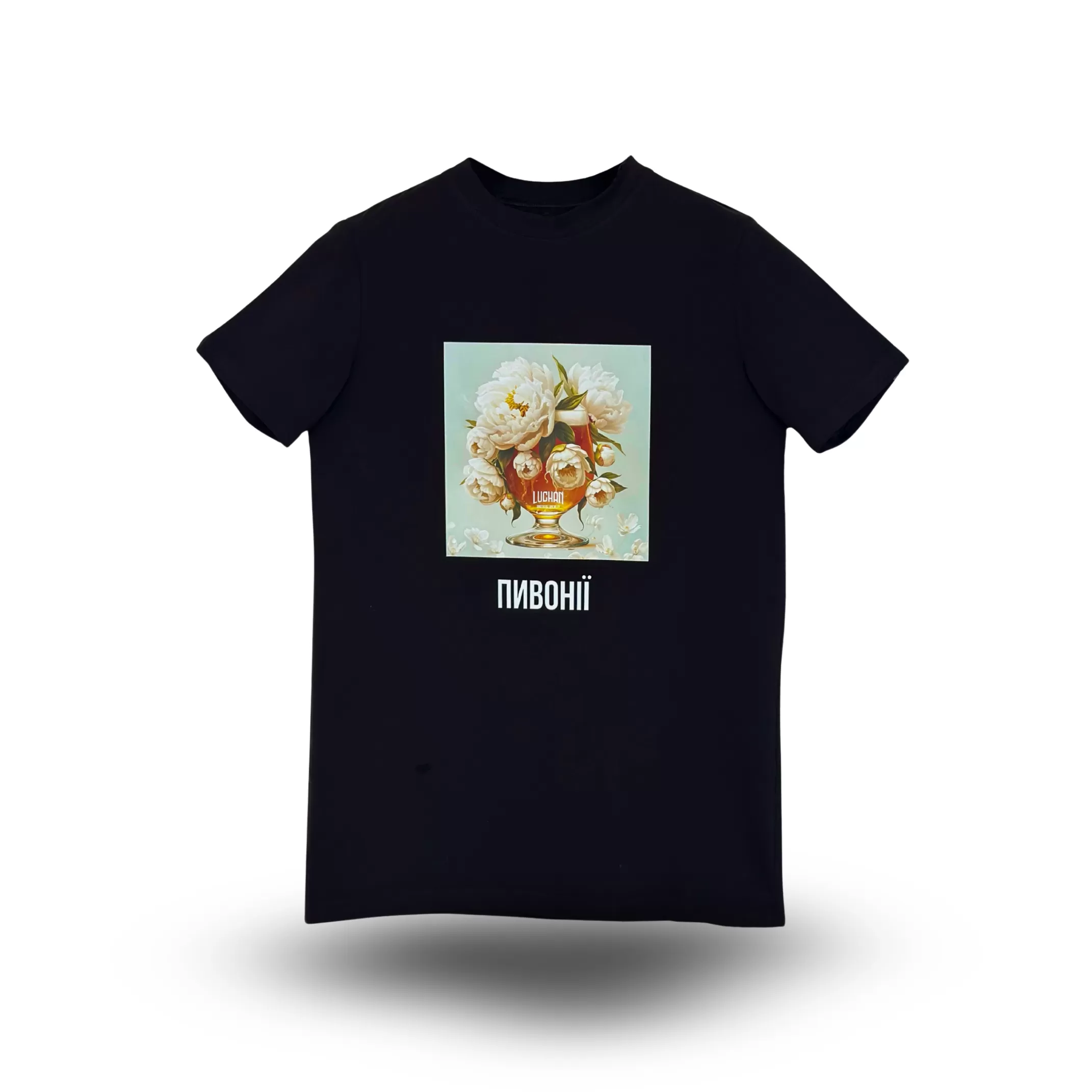 Футболка стрейч "Пивонії"